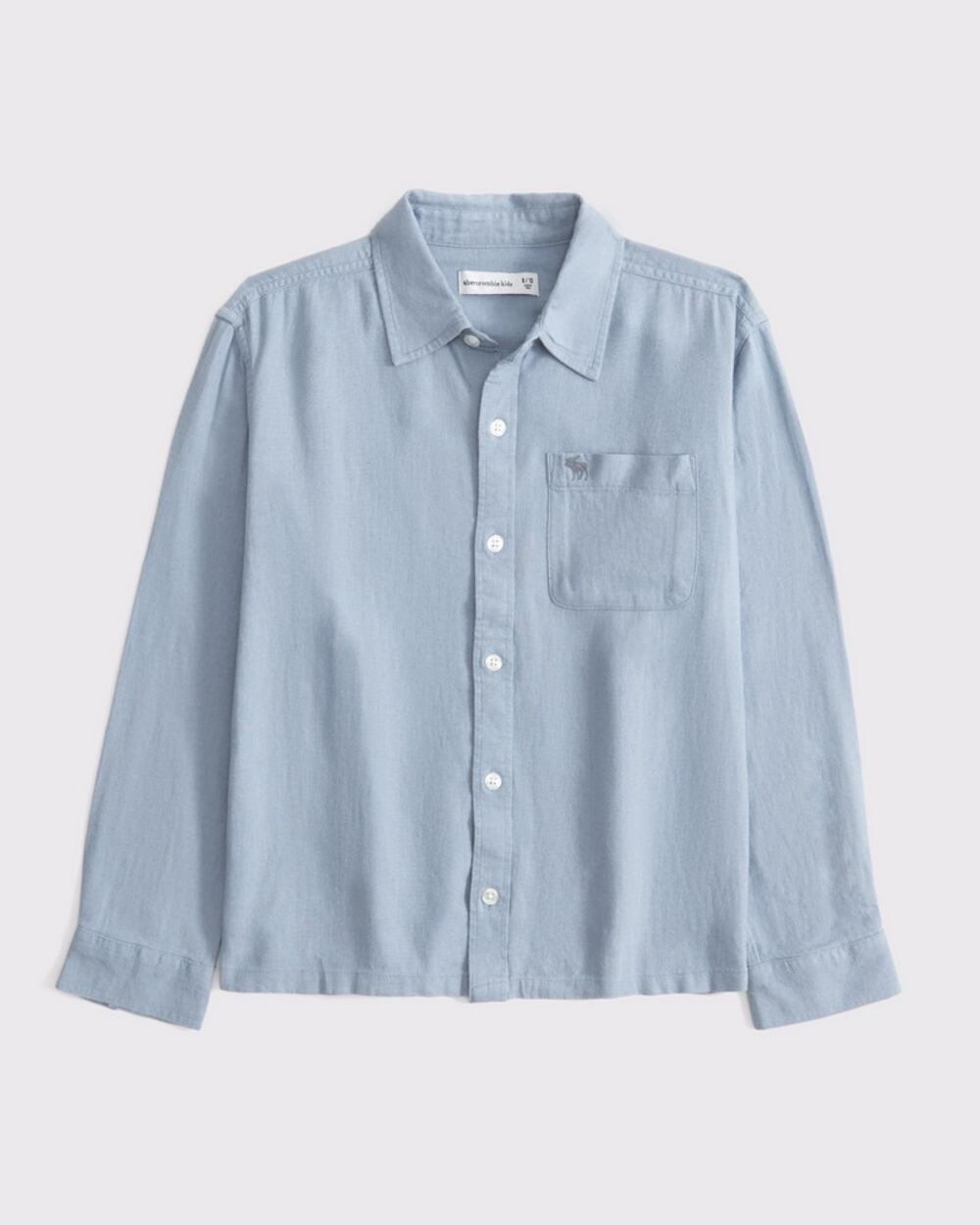 Abercrombie & Fitch Kids Blue Long Sleeve Button Down Shirt Boys Youth 15/16